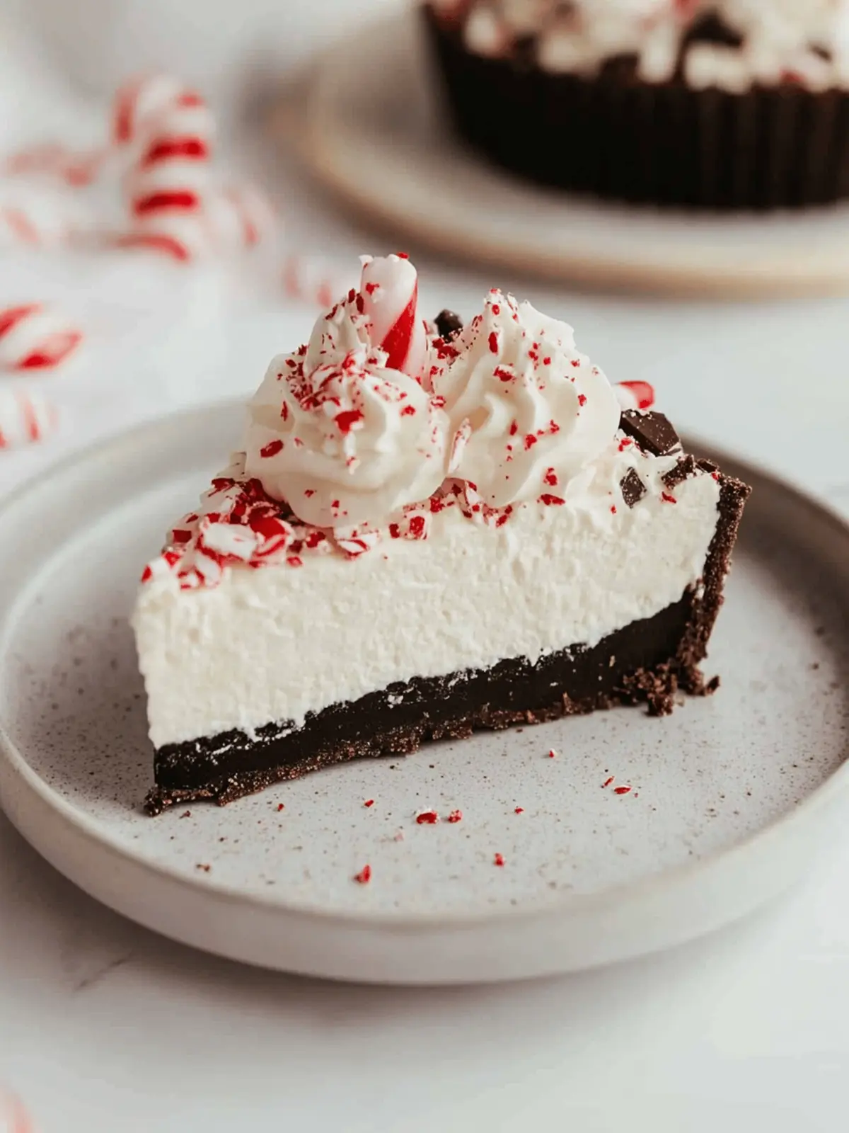 Decadent No Bake Peppermint Bark Cheesecake for the Holidays 5 Peppermint Bark Cheesecake