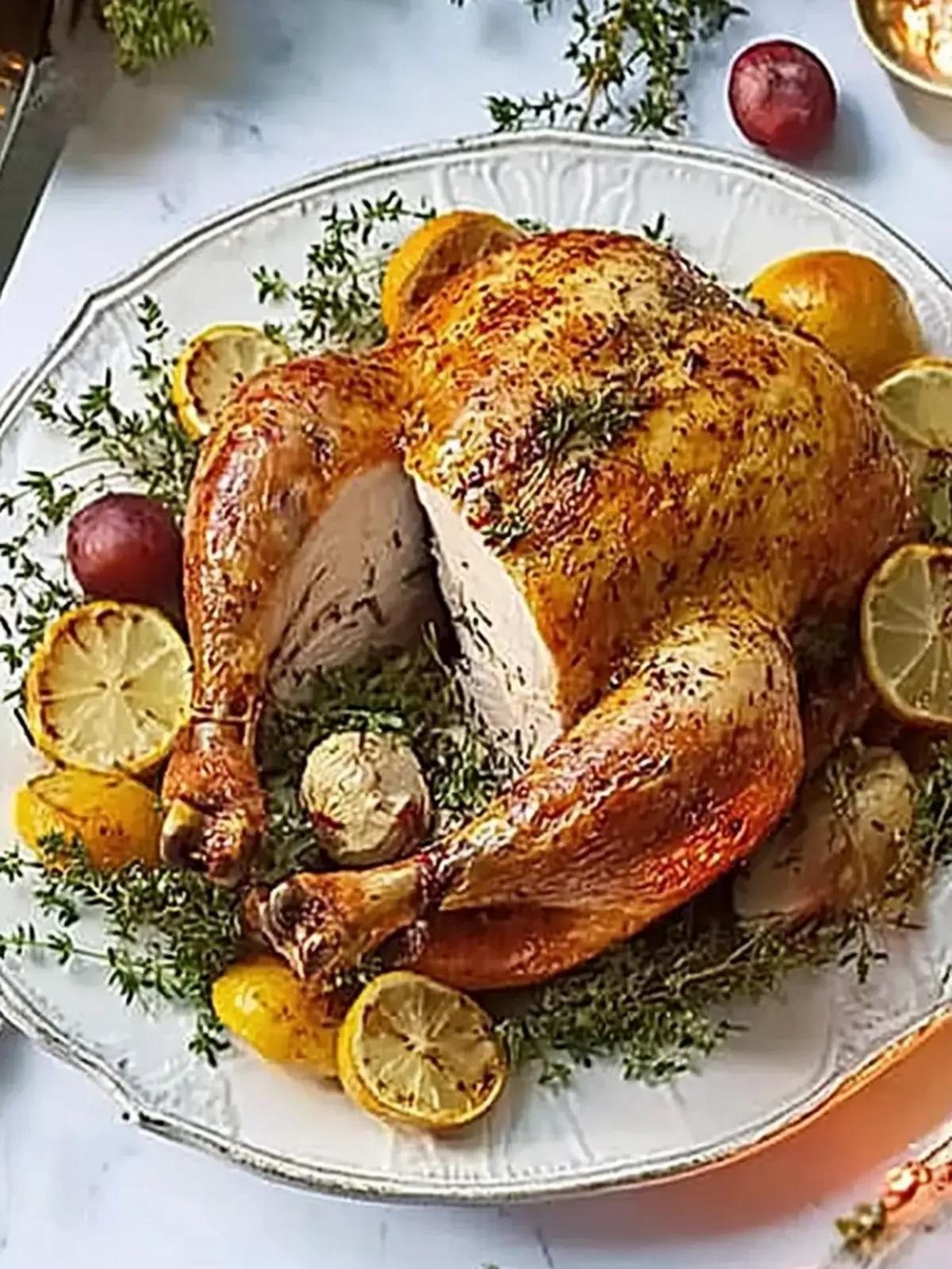 Thyme & Garlic Turkey Crown: A Juicy Holiday Delight 4 Thyme & garlic turkey crown