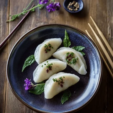 Pan-fried Rice Cake Dumplings with Sweet Red Beans (Bukkumi)