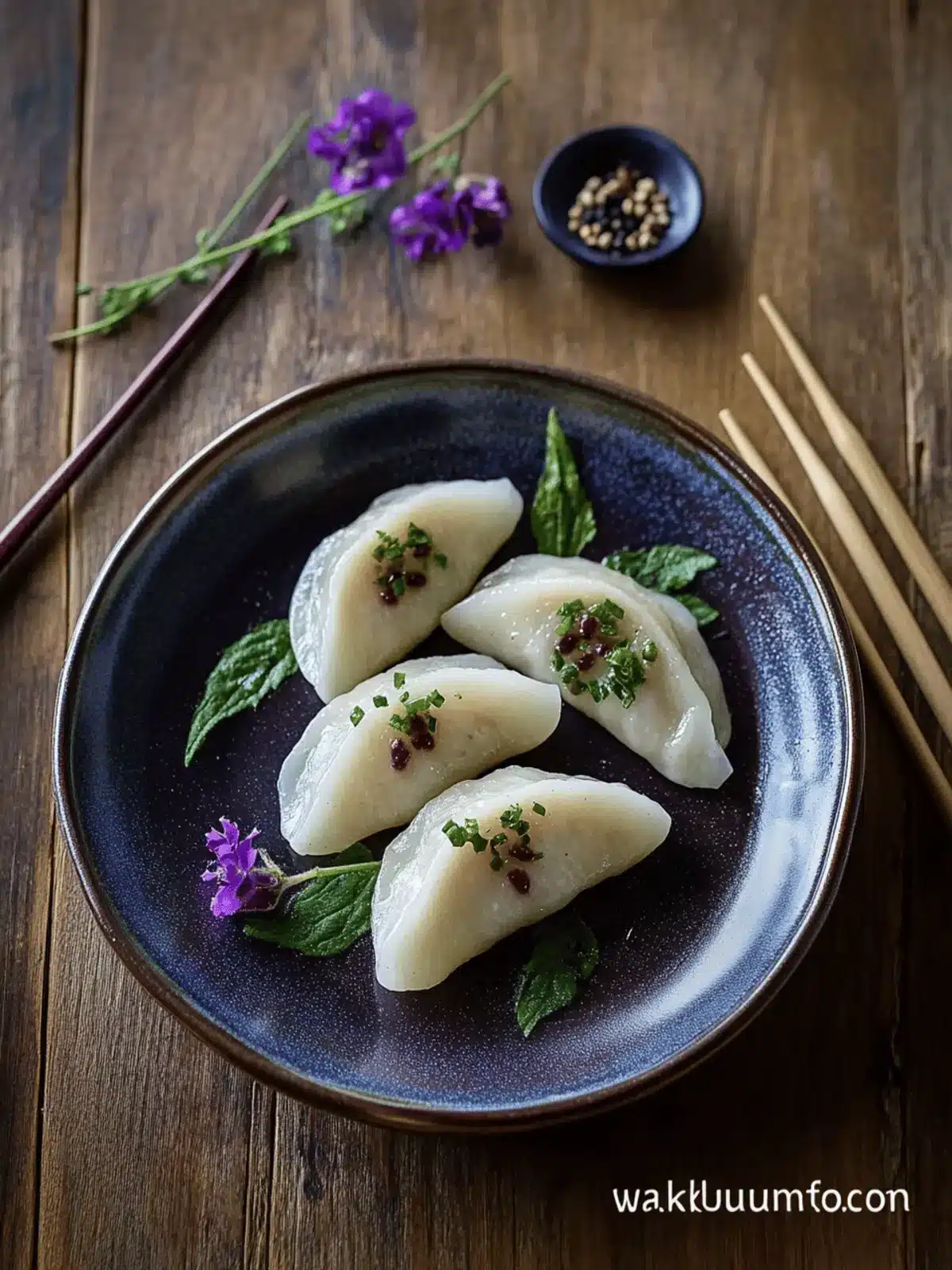 Pan-fried Rice Cake Dumplings with Sweet Red Beans (Bukkumi)