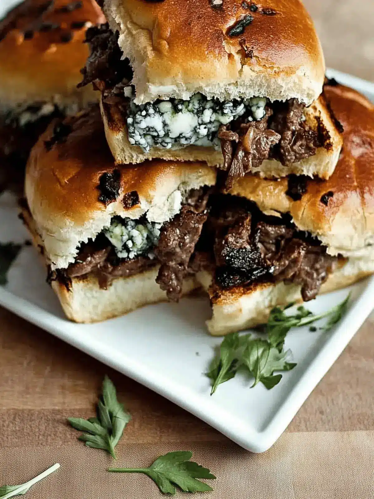 Beef and Blue Cheese Sliders