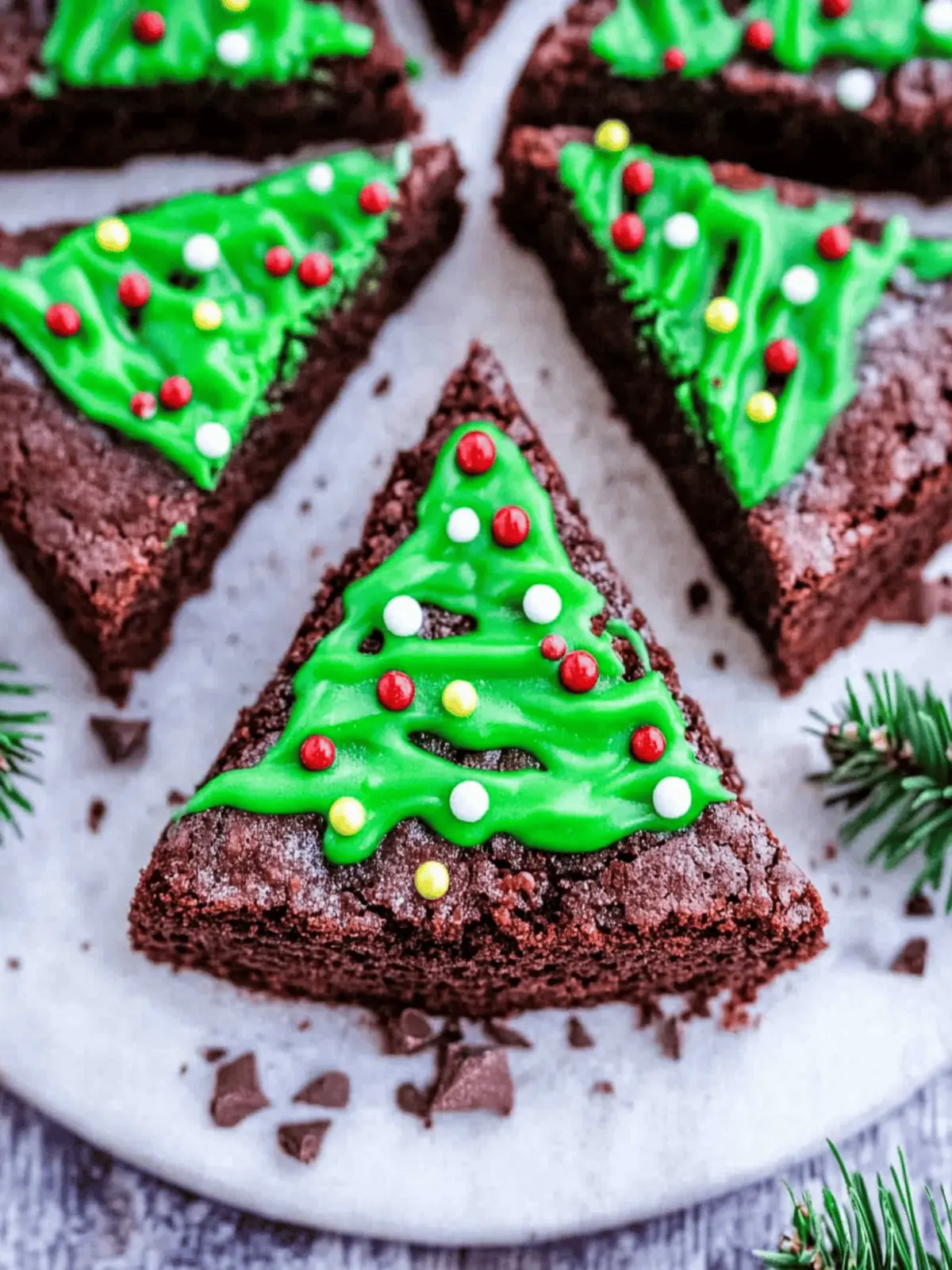 Christmas Tree Brownies (Choc Mint Brownies)