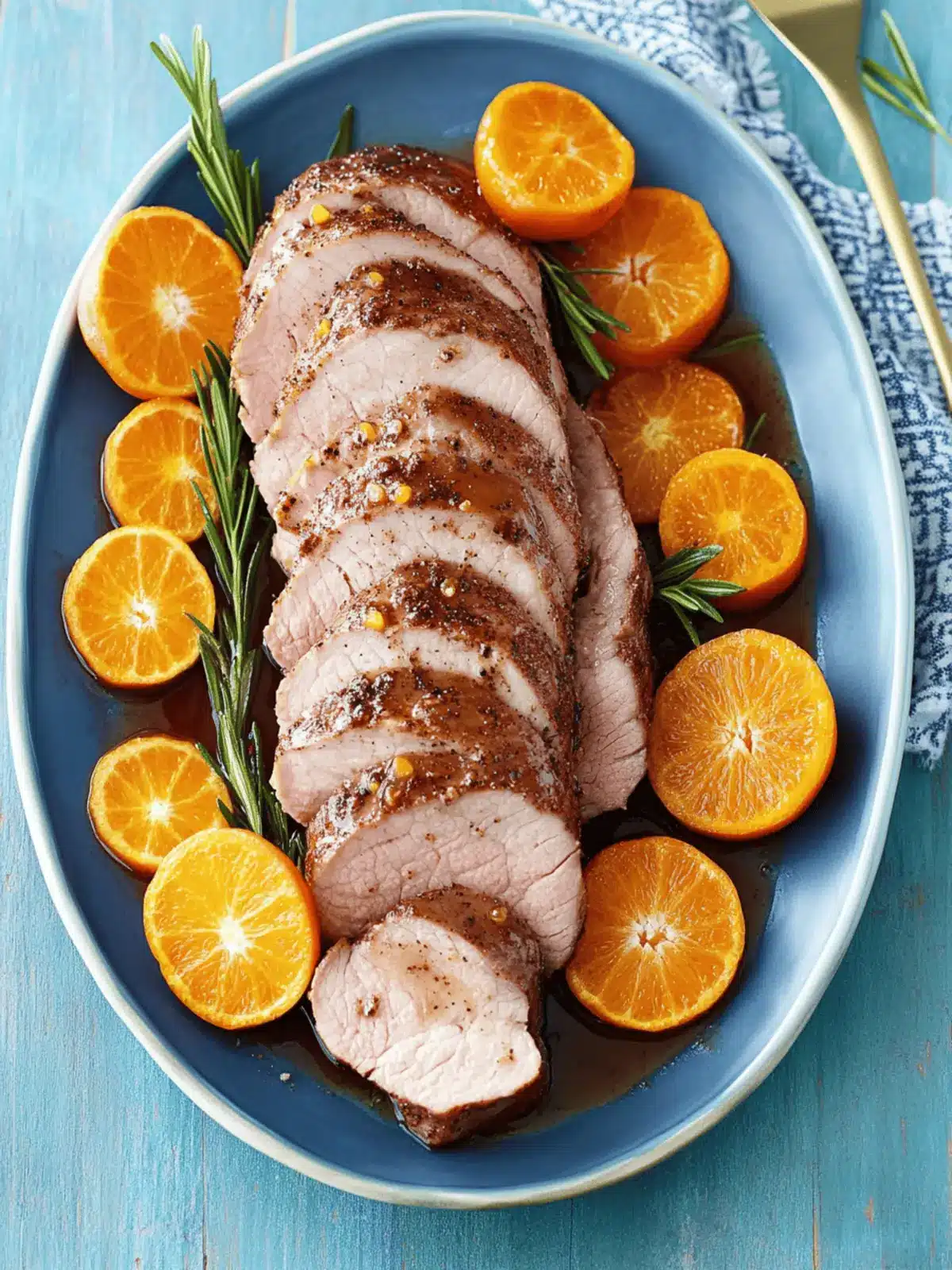 Pork Tenderloin with Cinnamon-Clove Clementine Glaze