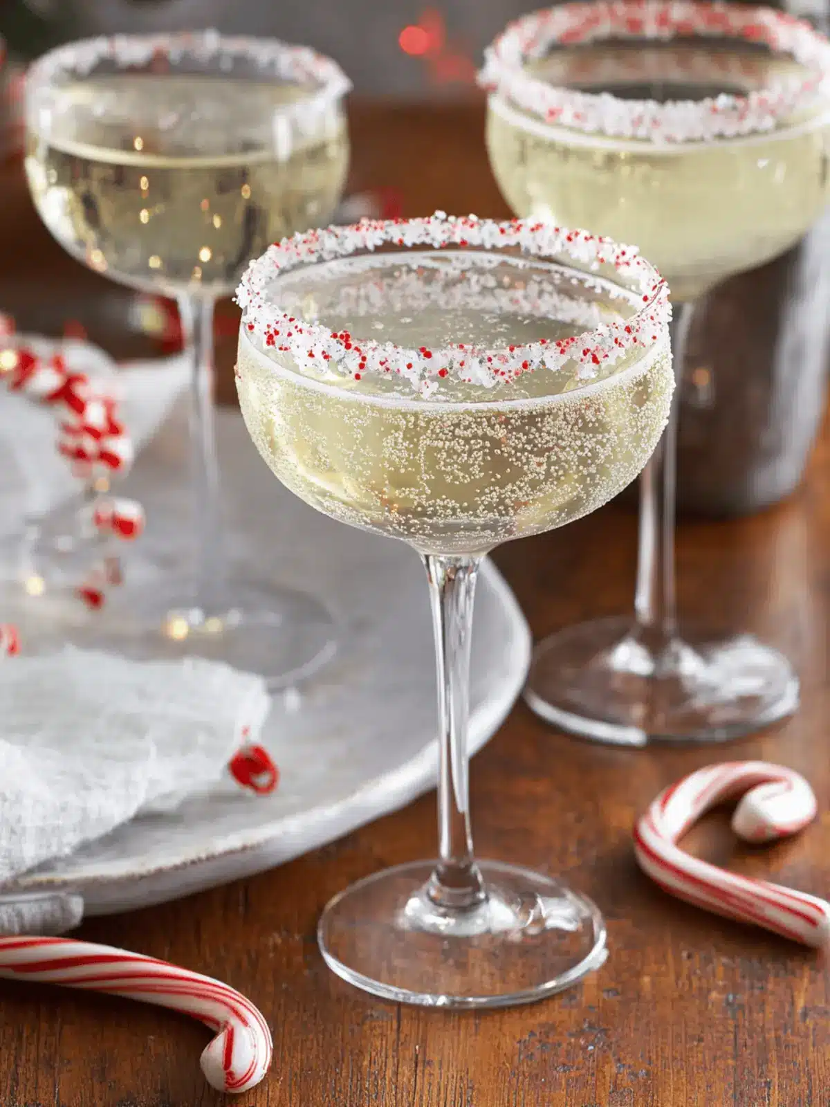 Celebrate with a Festive Candy Cane Champagne Cocktail 4 Candy Cane Champagne Cocktail
