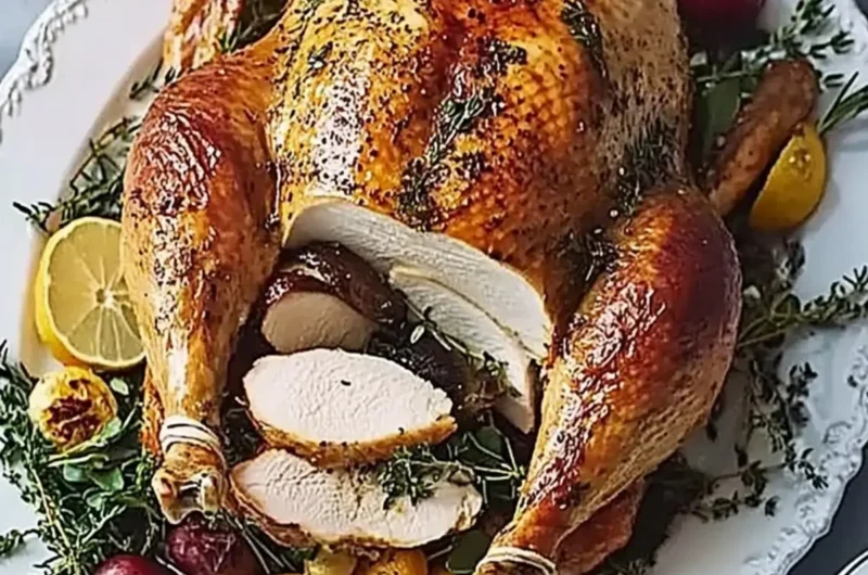 Thyme & garlic turkey crown