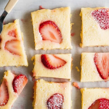 Strawberry Sheet Pan Pancakes