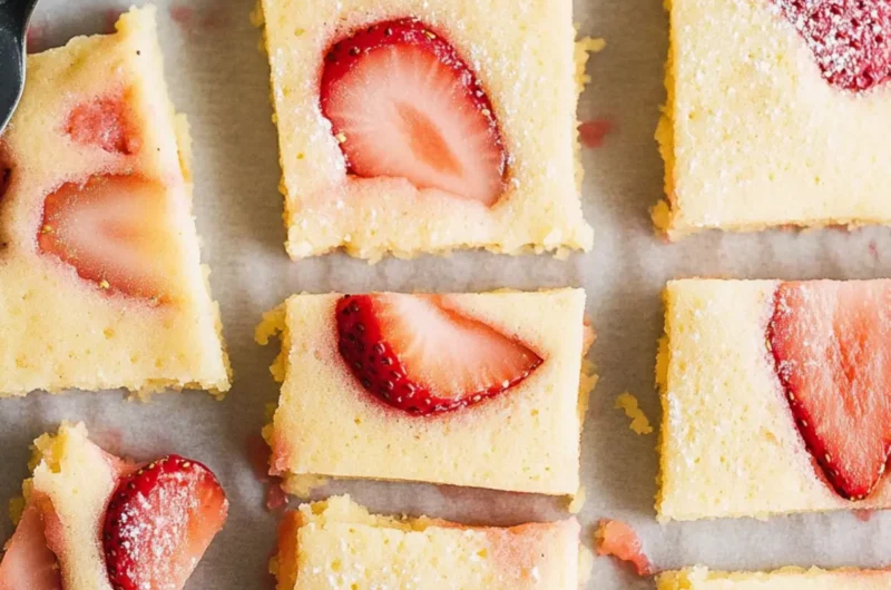 Strawberry Sheet Pan Pancakes