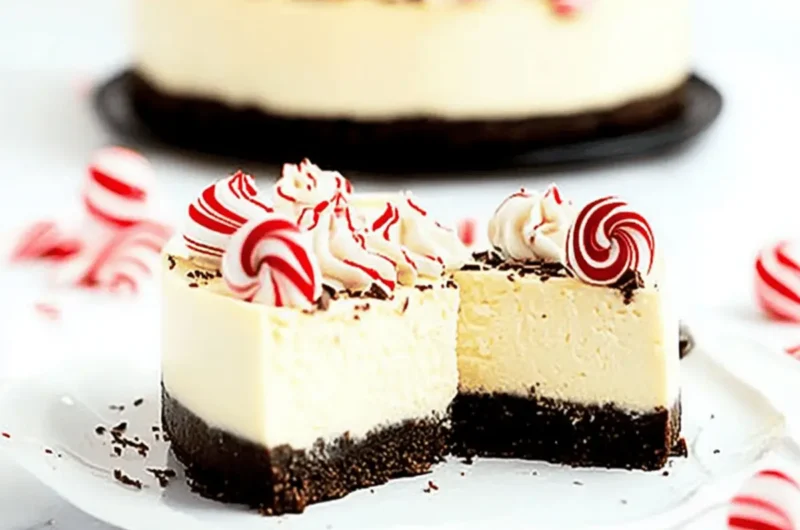 Instant Pot White Chocolate Peppermint Cheesecake