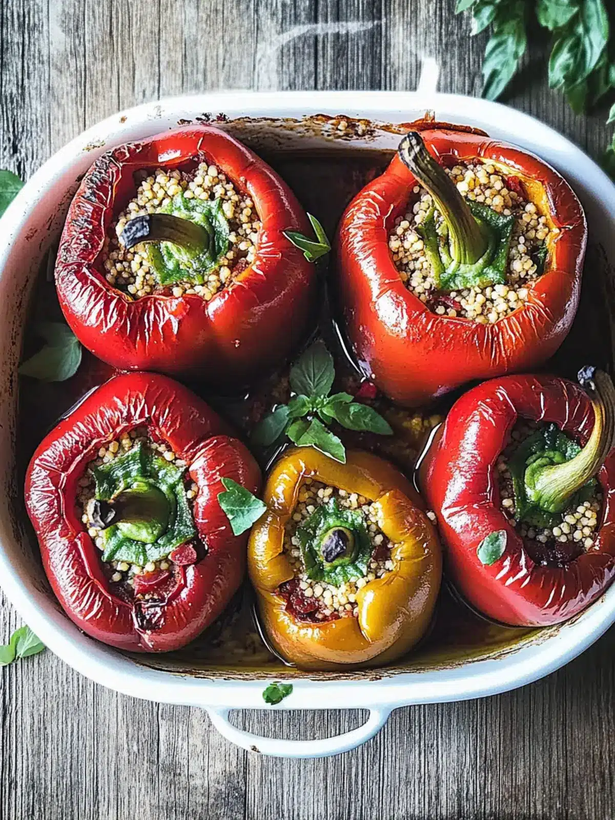 Spiced Lamb and Couscous Stuffed Peppers