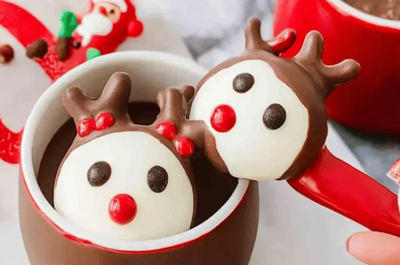 Rudolph Reindeer Christmas Hot Chocolate Bombs