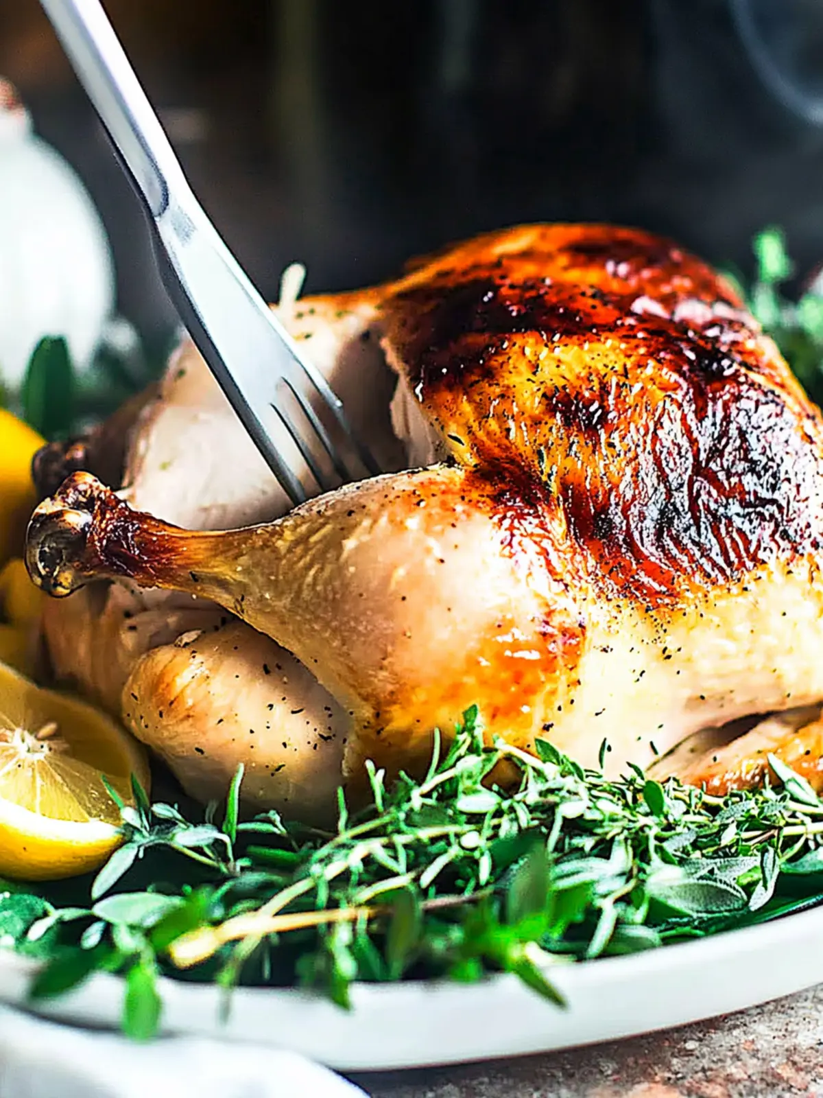 Savory Roast Chicken with Lemon and Herbs for Home Cooks 4 Roast Chicken with Lemon and Herbs