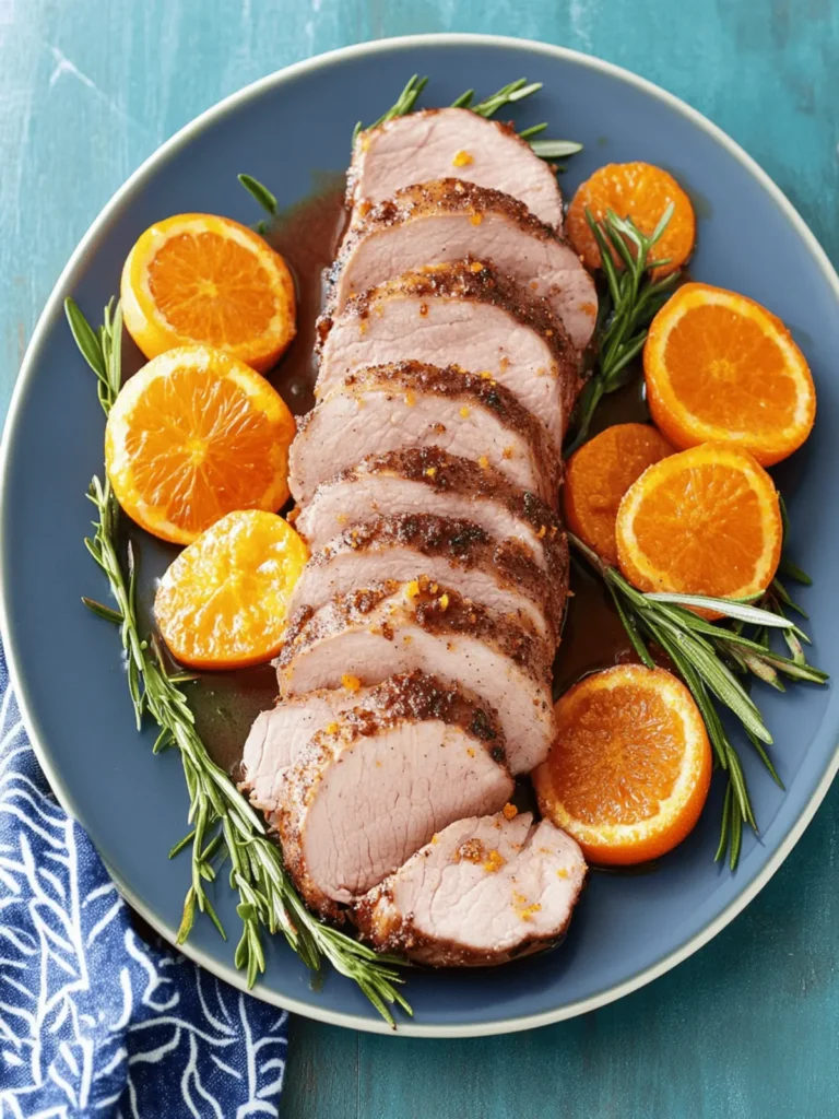 Pork Tenderloin with Cinnamon-Clove Clementine Glaze