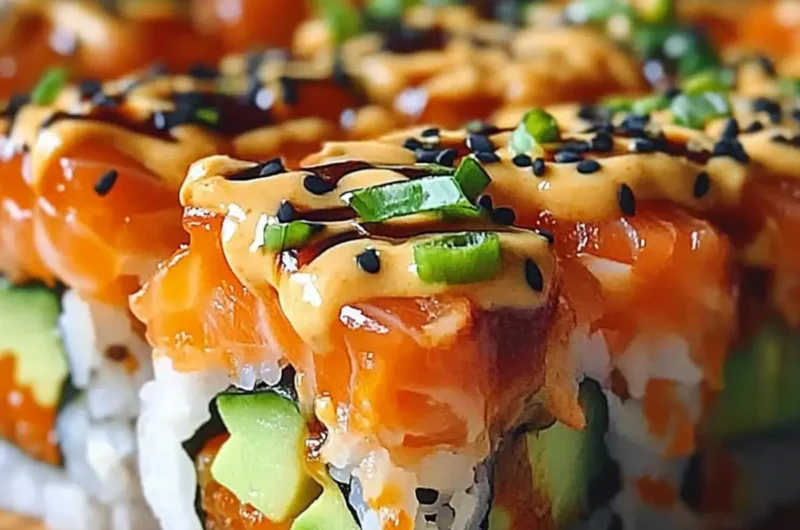 Spicy Salmon Sushi Bake