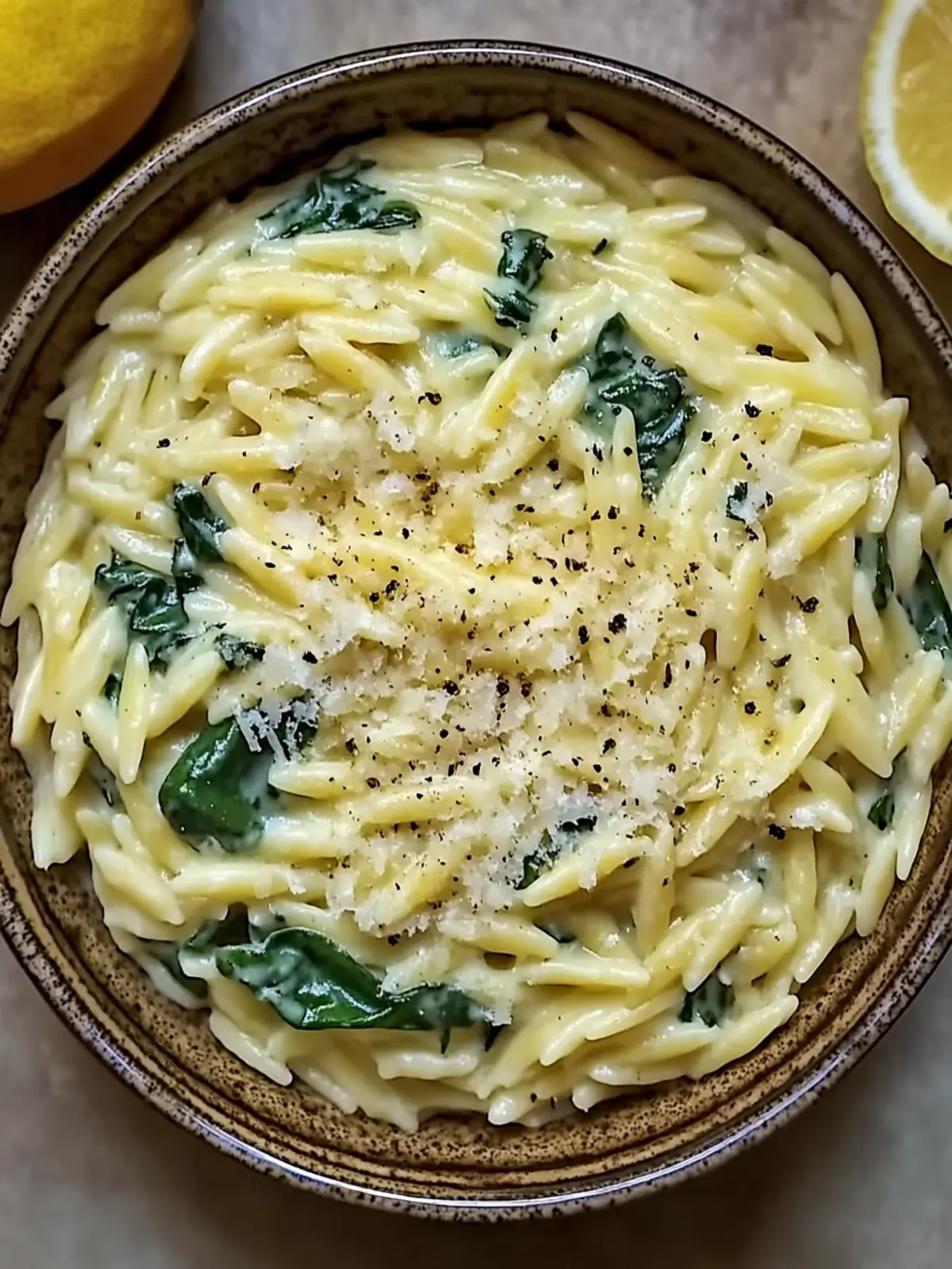Creamy Lemon Orzo with Spinach and Parmesan for Quick Comfort 3 Creamy Lemon Orzo with Spinach and Parmesan