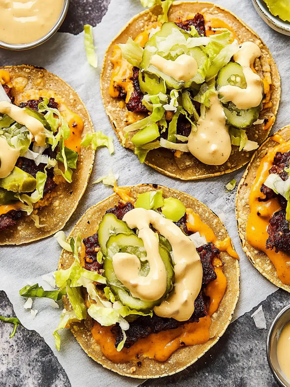 Savory Smash Burger Tacos: Quick, Fun, and Flavor-Packed! 3 Smash Burger Tacos