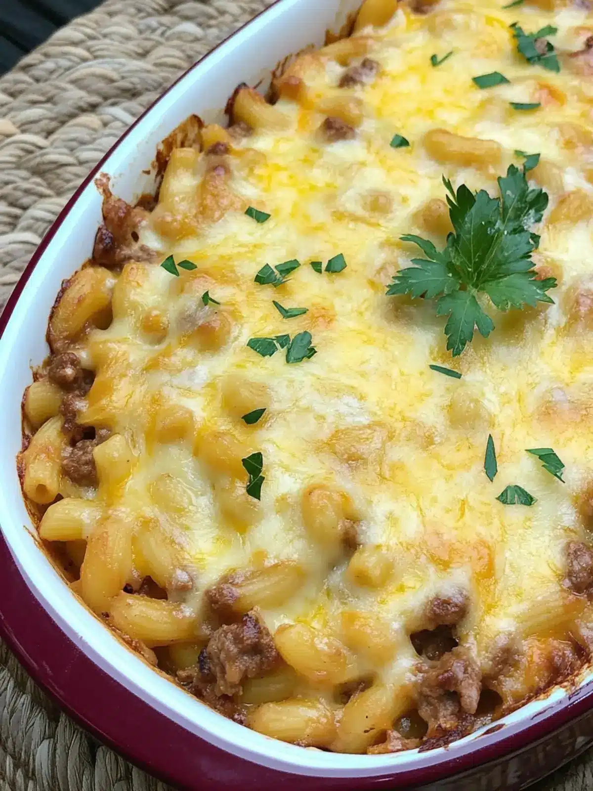 Homemade Beefaroni Casserole With Cheese