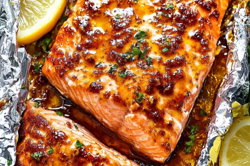 Honey Mustard Salmon In Foil
