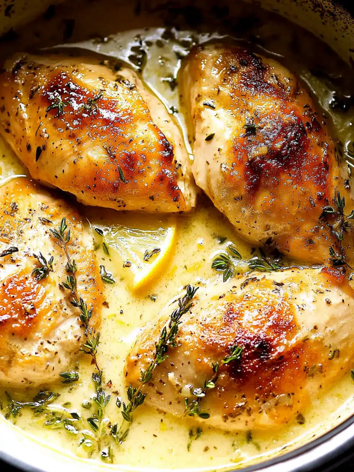 Slow-Cooker Creamy Lemon Herb Chicken
