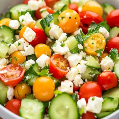 Tomato Cucumber Feta Salad