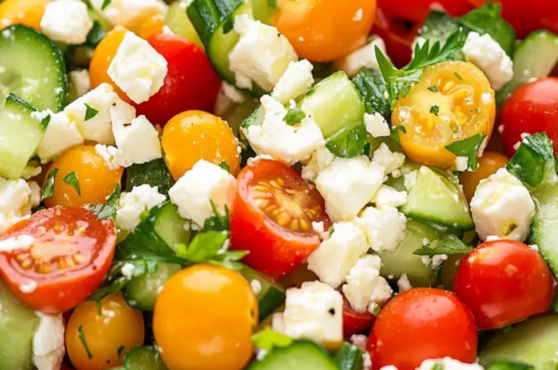 Tomato Cucumber Feta Salad