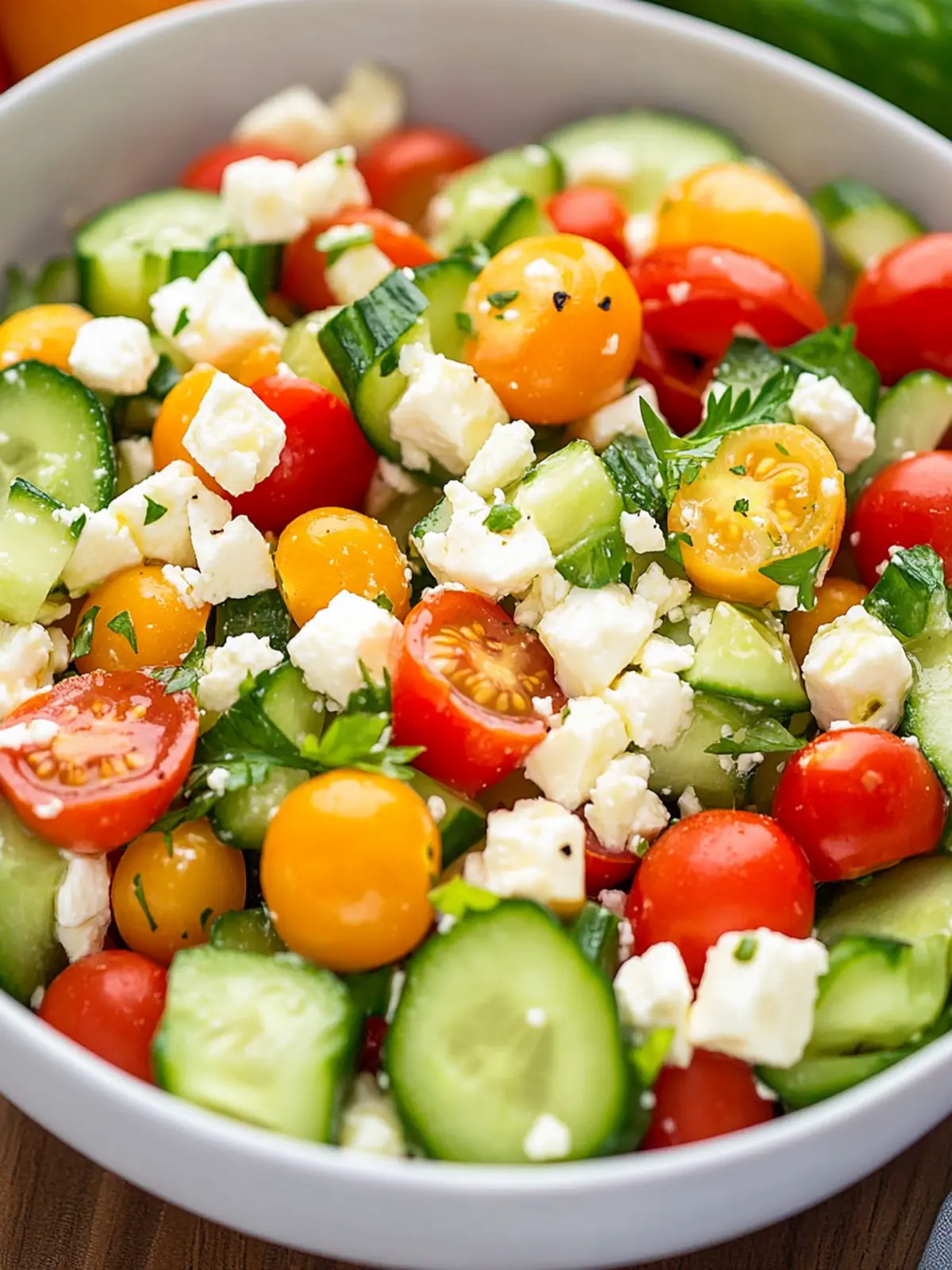 Tomato Cucumber Feta Salad