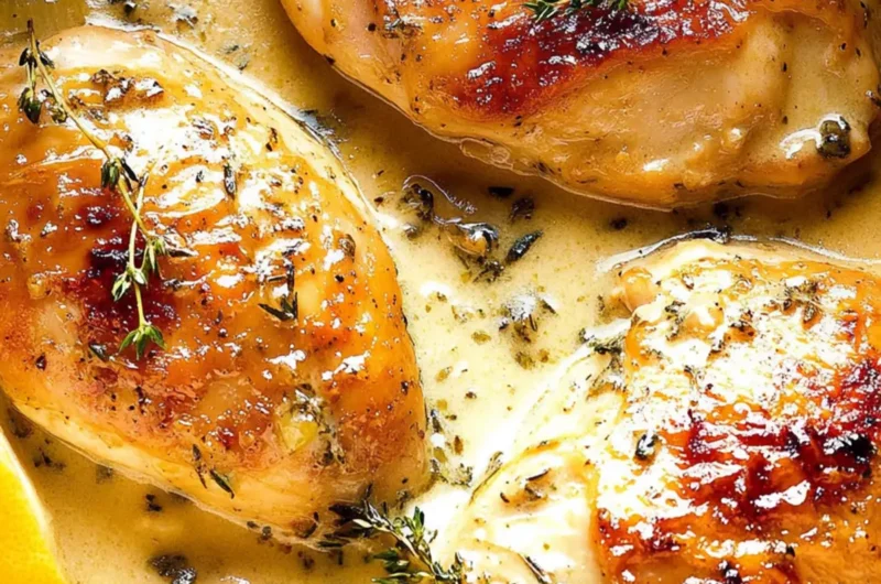 Slow-Cooker Creamy Lemon Herb Chicken
