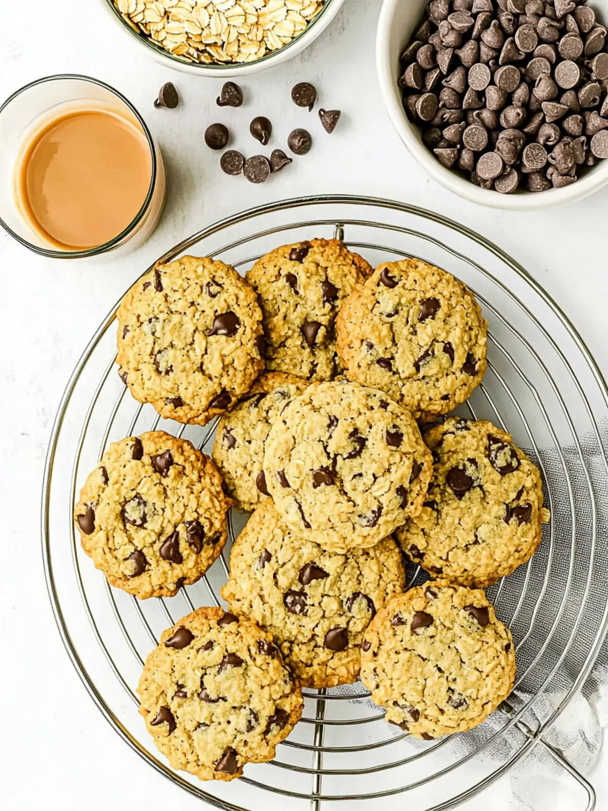 Eggless Oatmeal Chocolate Chip Cookies