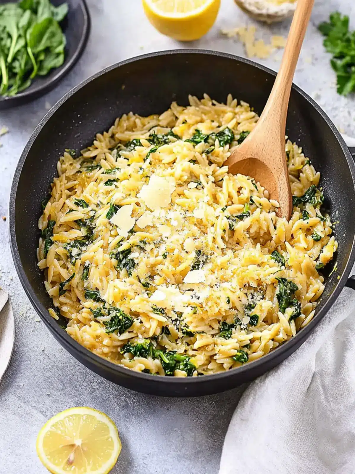 Zesty Cheesy Lemon Spinach Orzo Ready in Just 30 Minutes 4 Cheesy Lemon Spinach Orzo