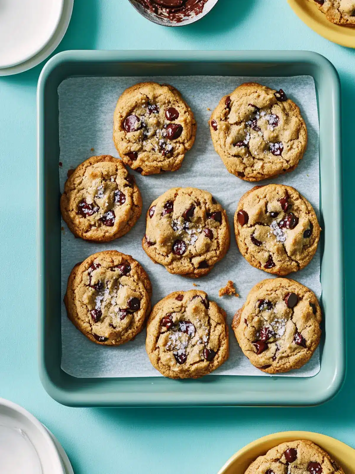 Vegan Salted Chocolate Chip Cookies