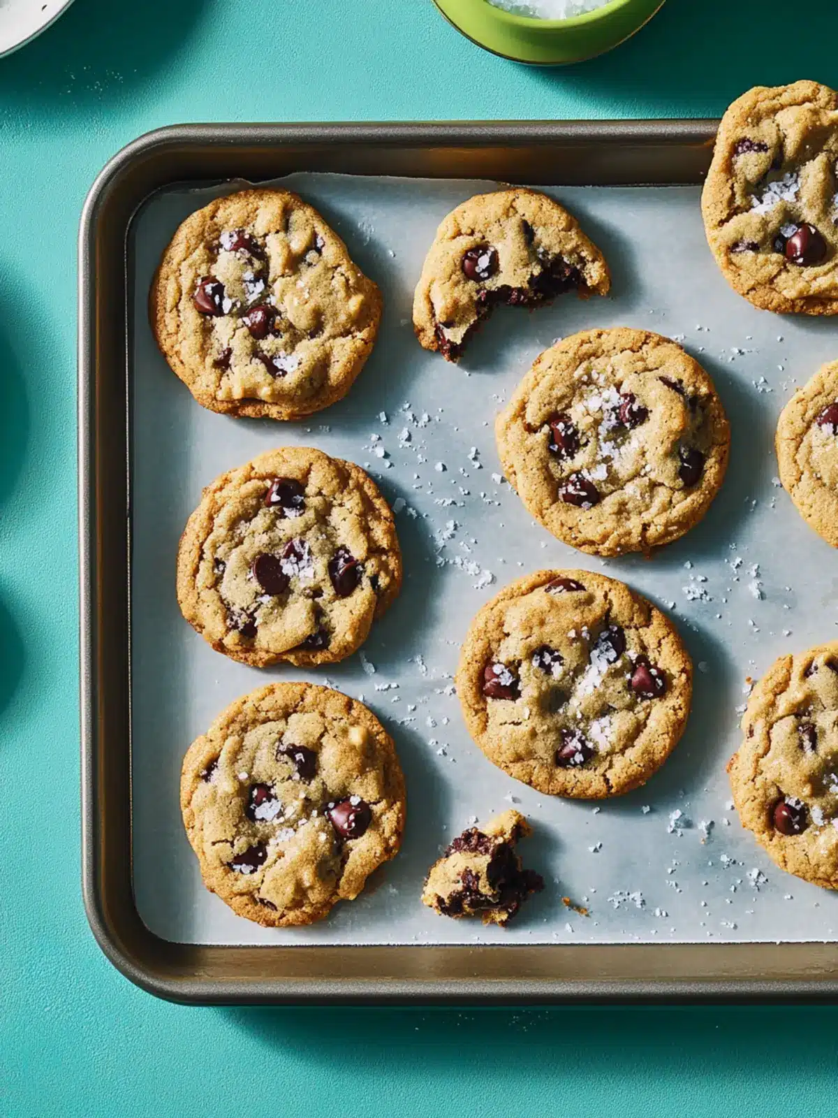 Vegan Salted Chocolate Chip Cookies