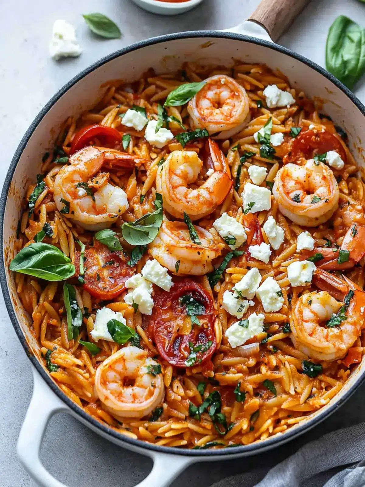 One Pot Harissa Shrimp and Feta Orzo Ready in 30 Minutes 4 One Pot Harissa Shrimp and Feta Orzo