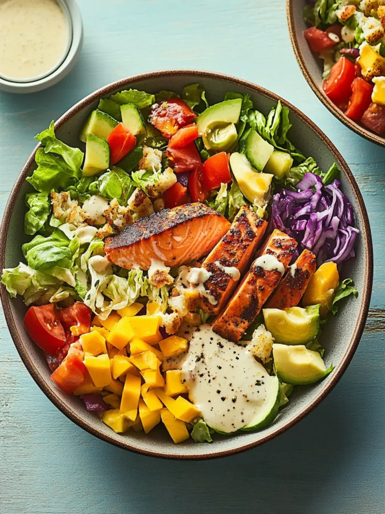 Caribbean Cobb Salad With Salmon: A Flavorful Paradise Bowl 3 Caribbean Cobb Salad With Salmon