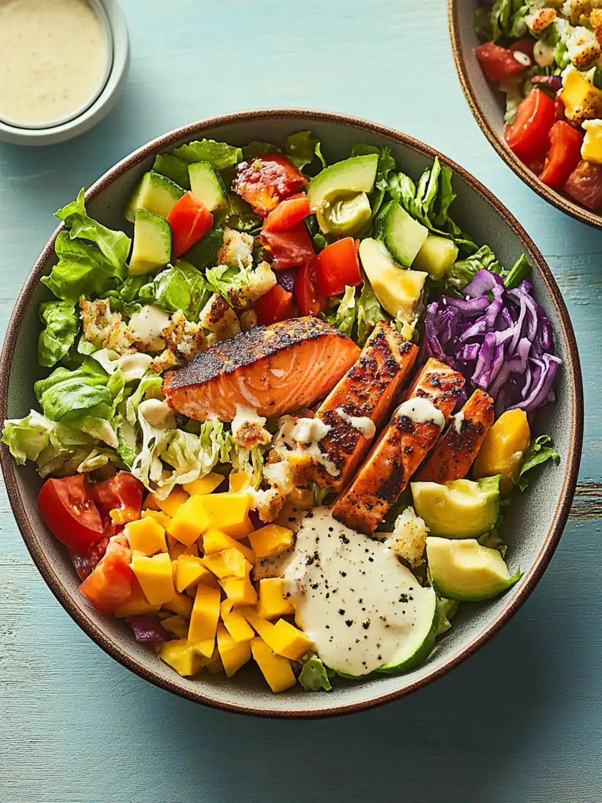 Caribbean Cobb Salad With Salmon: A Flavorful Paradise Bowl 3 Caribbean Cobb Salad With Salmon