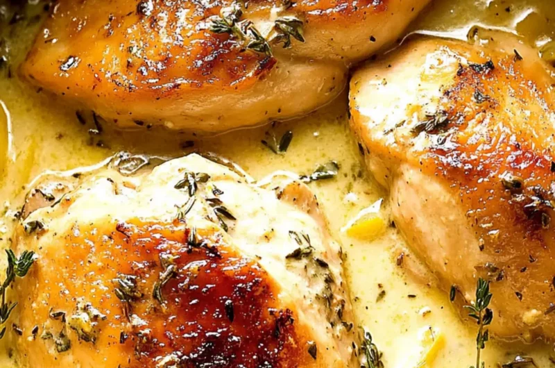 Slow-Cooker Creamy Lemon Herb Chicken