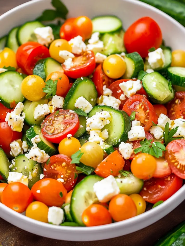Quick and Zesty Tomato Cucumber Feta Salad for Busy Days 2 Tomato Cucumber Feta Salad