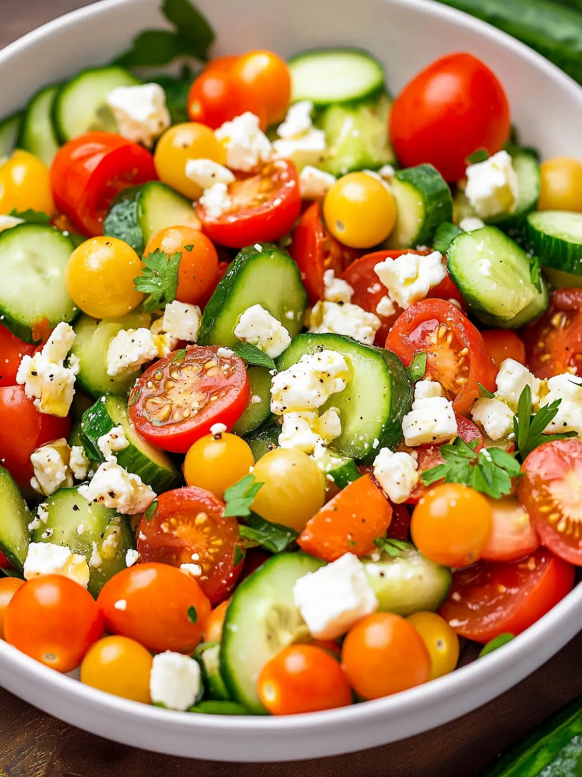 Tomato Cucumber Feta Salad