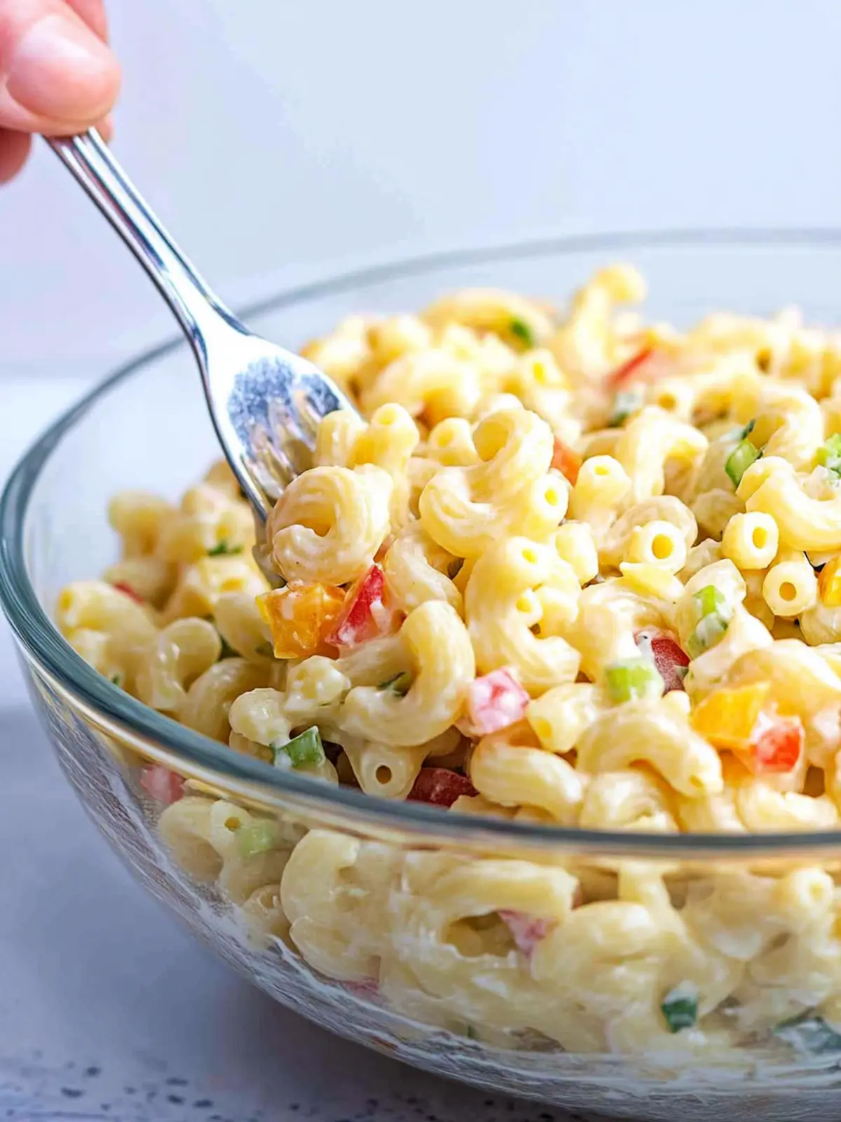 Creamy Macaroni Pasta Salad with Fresh Veggies for Summer Fun 4 Creamy Macaroni Pasta Salad