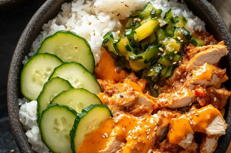 Slow Cooker Korean BBQ Chicken Bowls