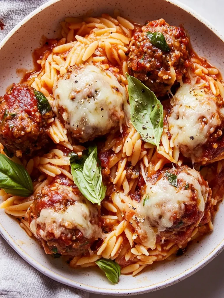 One-Pot Meatball Parm Orzo for Quick Family Dinners 2 Meatball Parm Orzo