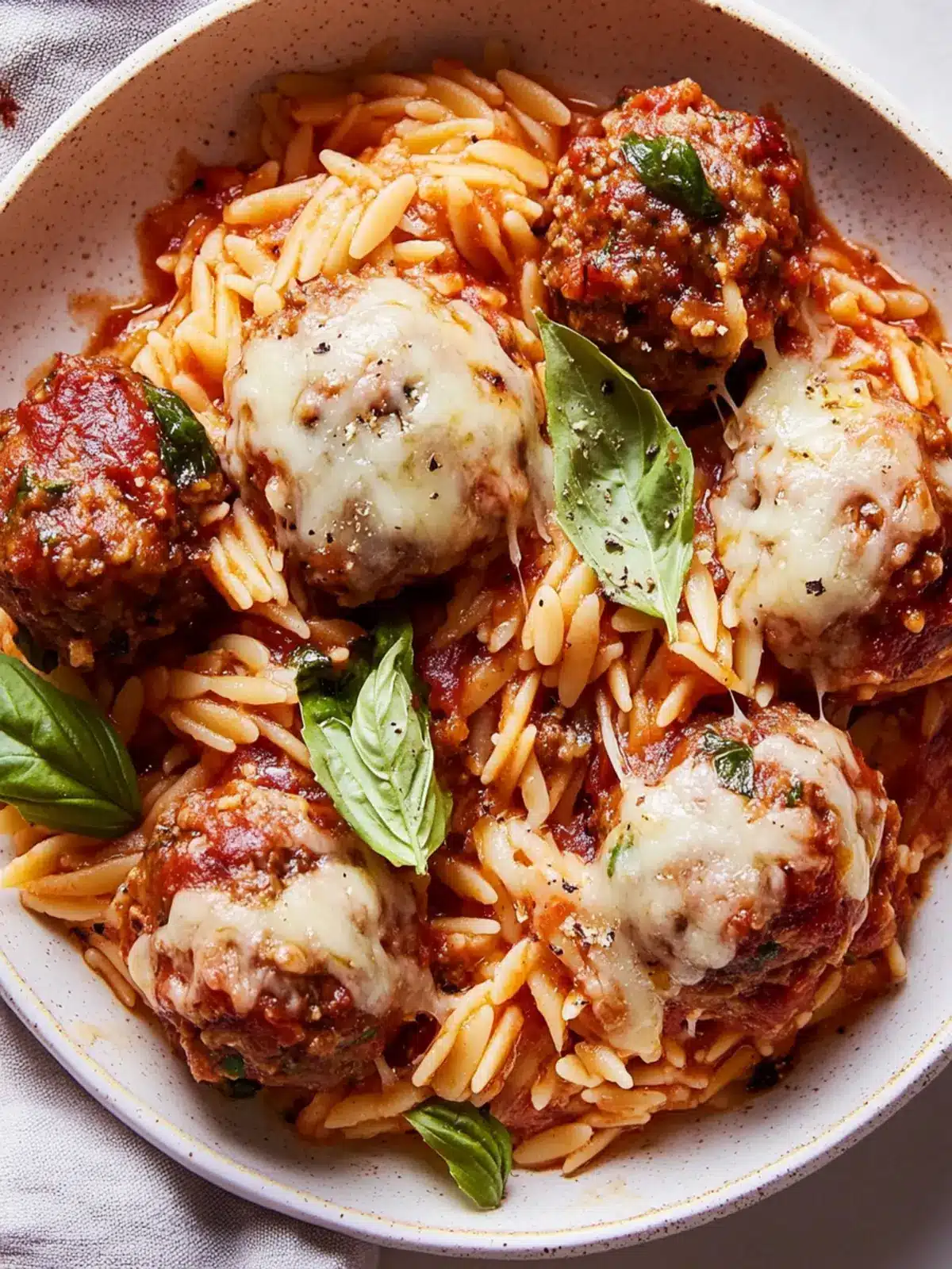Meatball Parm Orzo