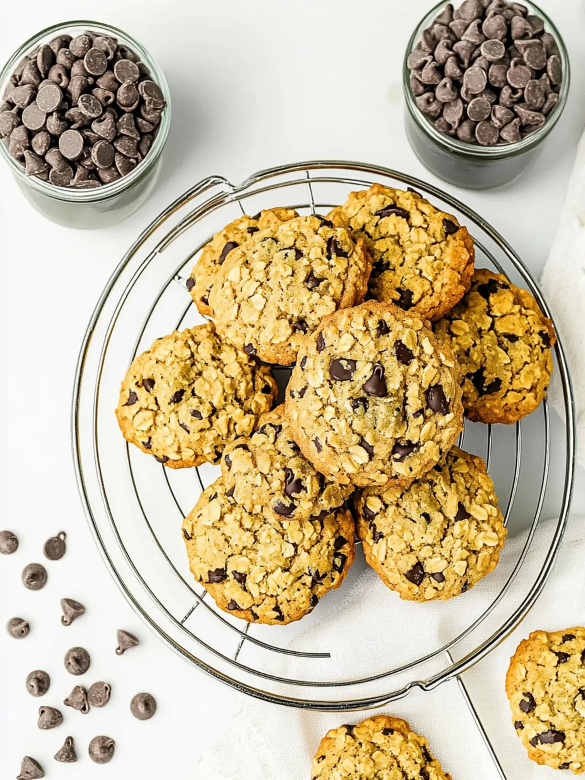 Eggless Oatmeal Chocolate Chip Cookies
