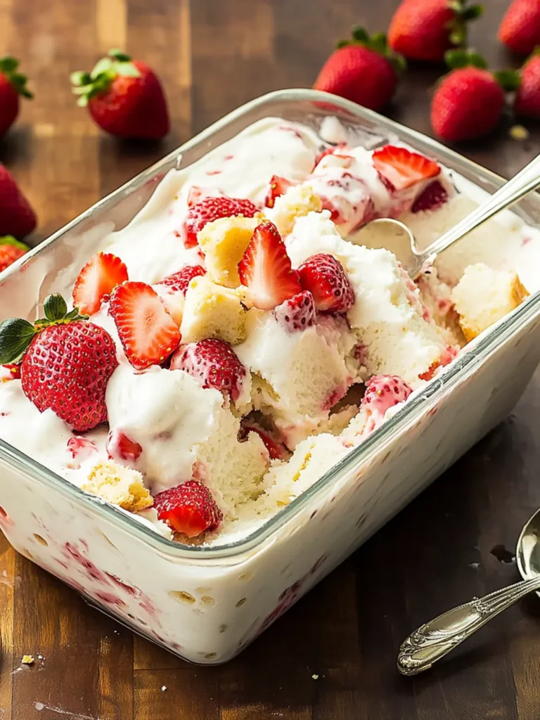 Strawberry Shortcake No-Churn Ice Cream
