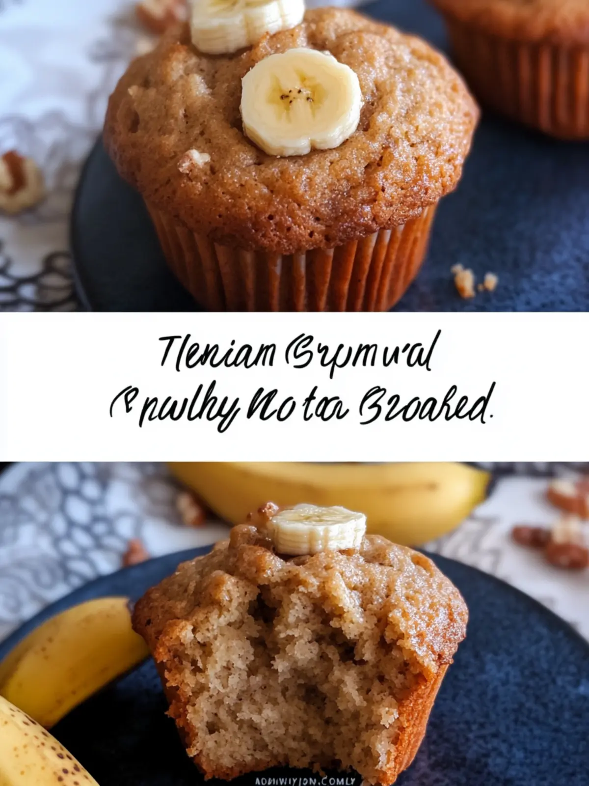 Traditional Banana Nut Muffins from Scratch