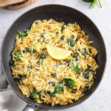 Zesty Cheesy Lemon Spinach Orzo Ready in Just 30 Minutes 9 Cheesy Lemon Spinach Orzo