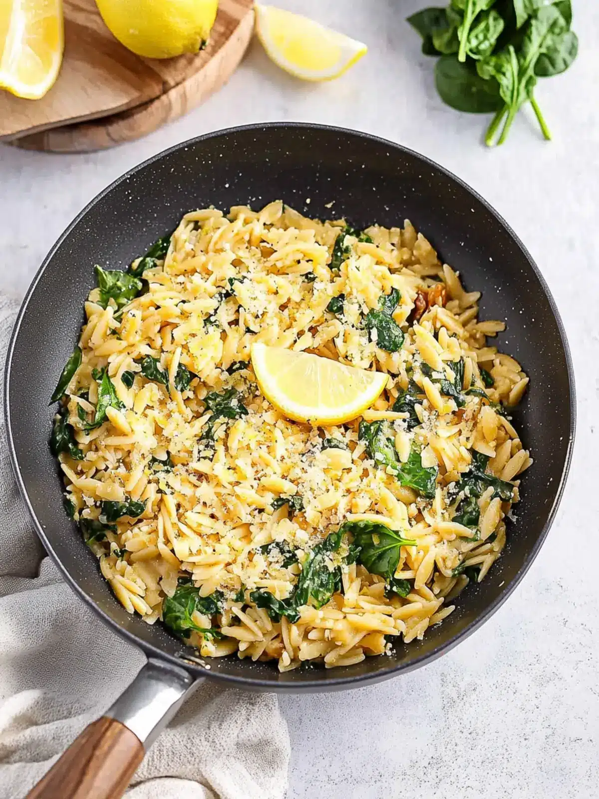 Zesty Cheesy Lemon Spinach Orzo Ready in Just 30 Minutes 5 Cheesy Lemon Spinach Orzo