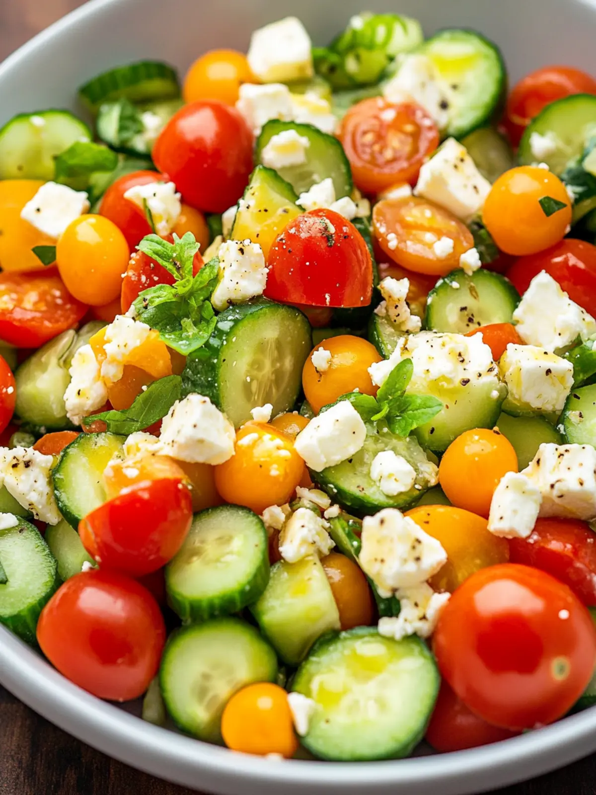 Tomato Cucumber Feta Salad