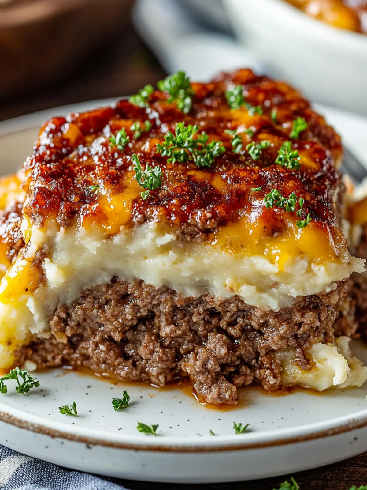 Decadent Meatloaf with Mashed Potatoes and Cheese Recipe 4 Meatloaf with Mashed Potatoes and Cheese Recipe