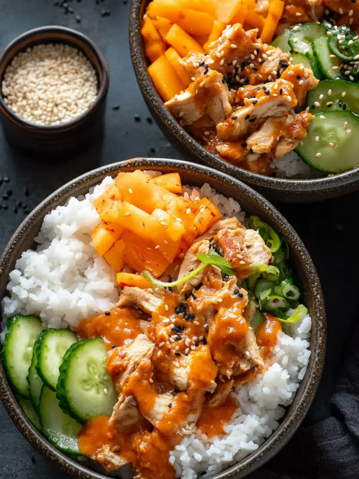 Savory Slow Cooker Korean BBQ Chicken Bowls You’ll Love 2 Slow Cooker Korean BBQ Chicken Bowls