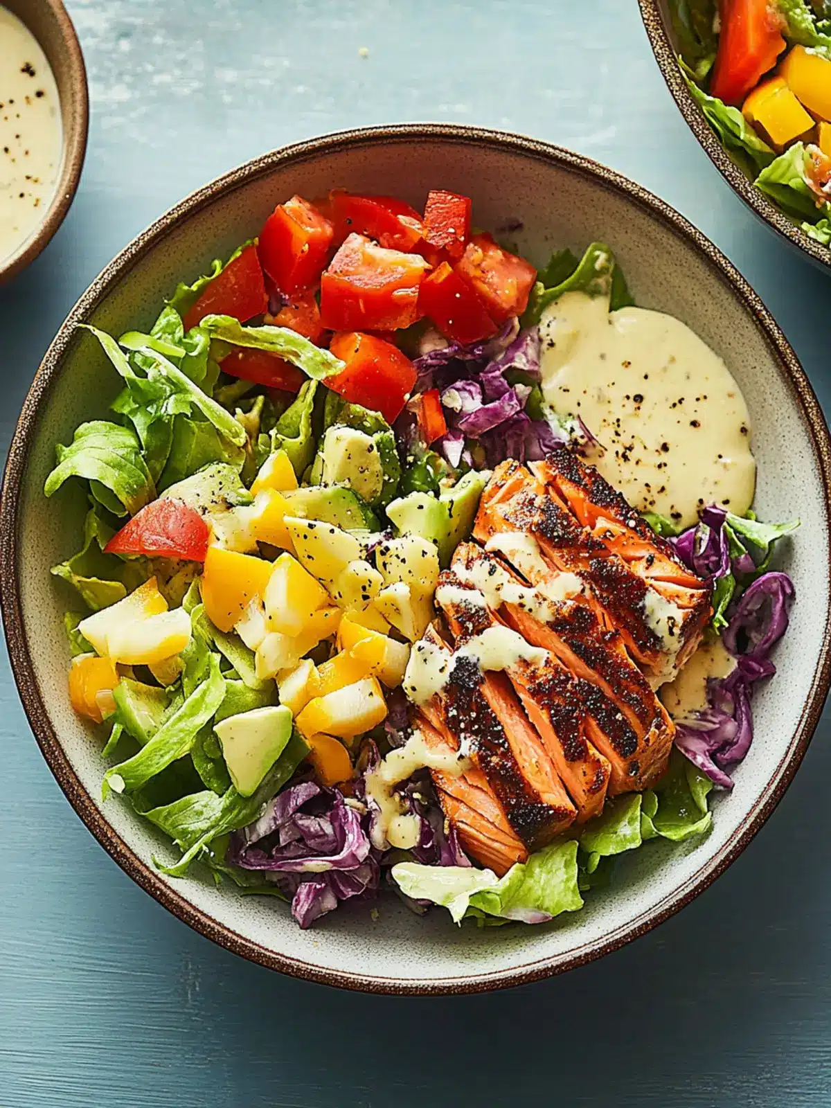 Caribbean Cobb Salad With Salmon: A Flavorful Paradise Bowl 4 Caribbean Cobb Salad With Salmon
