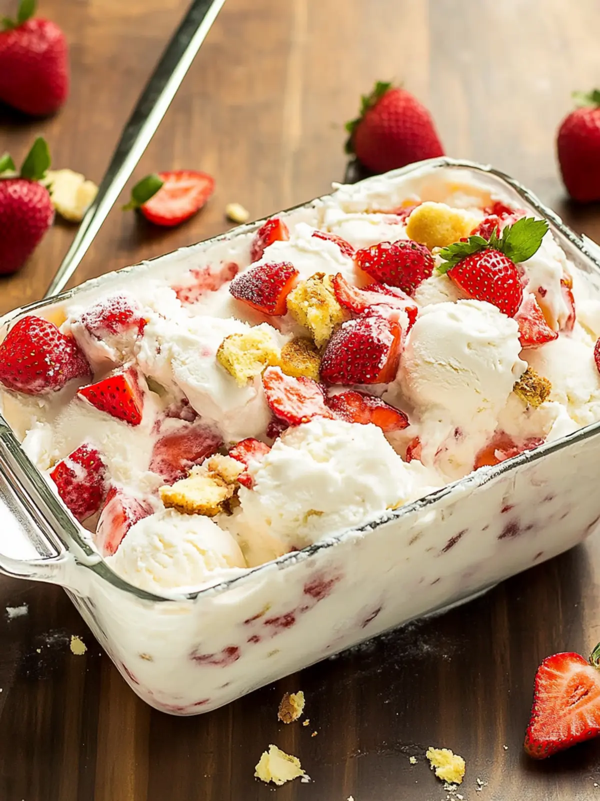 Delightful Strawberry Shortcake No-Churn Ice Cream Recipe 3 Strawberry Shortcake No-Churn Ice Cream
